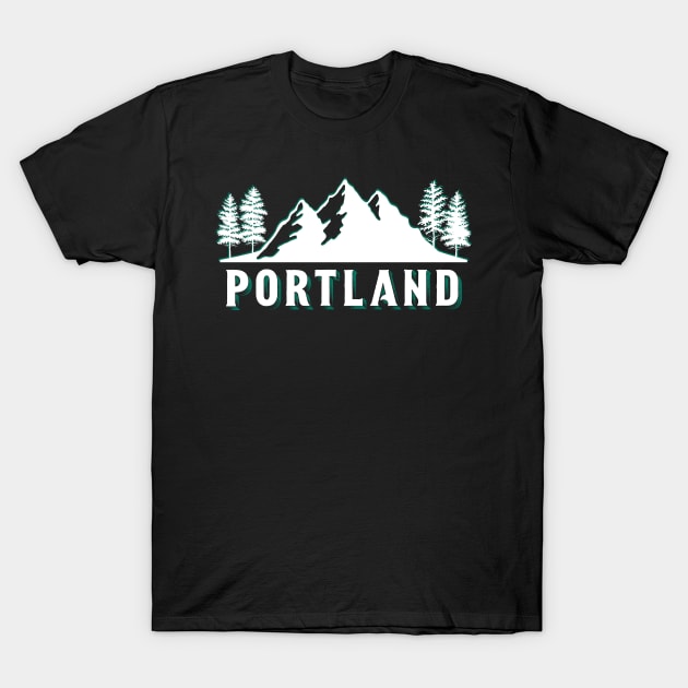 Retro Vintage Portland Oregon USA T-Shirt by JKFDesigns